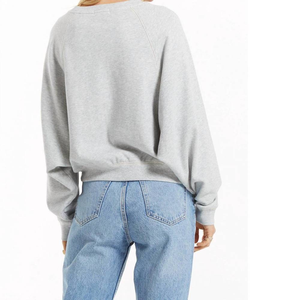 Nwt z supply ami organic sweatshirt in heather grey - Picture 3 of 3